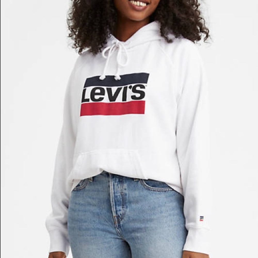 Levi’s White Logo Sweatshirt (NWT)